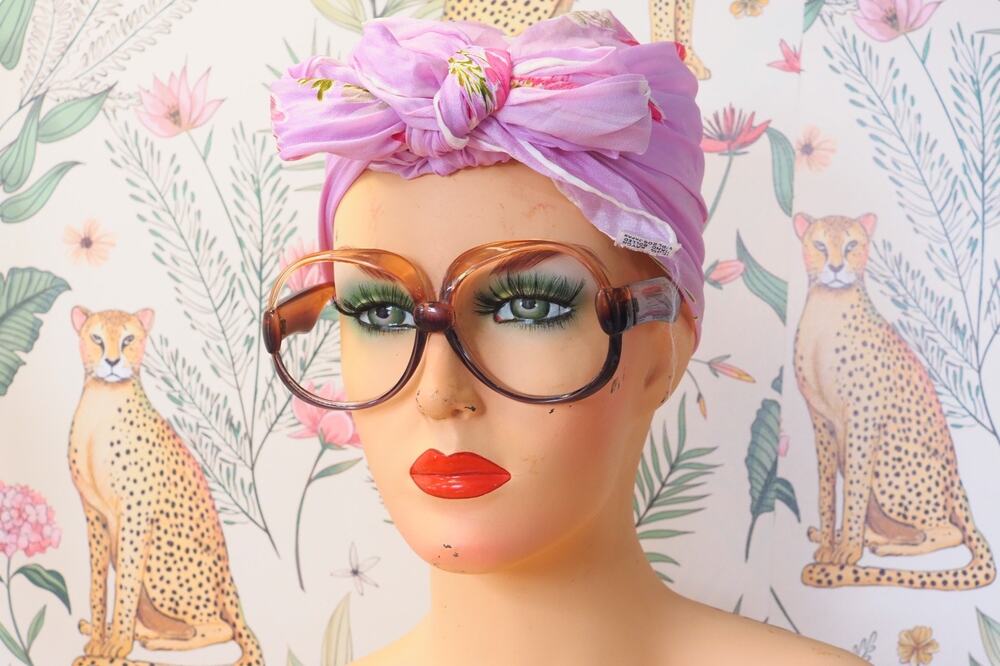 Vintage 1970s Eyeglasses Greece Disco Glam Retro Grandma Chic New Old Stock